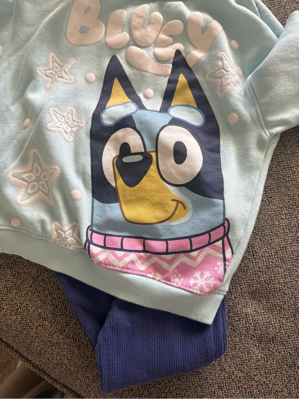 Bluey Light Blue & Navy Kids Matching Set - Picture 4 of 7